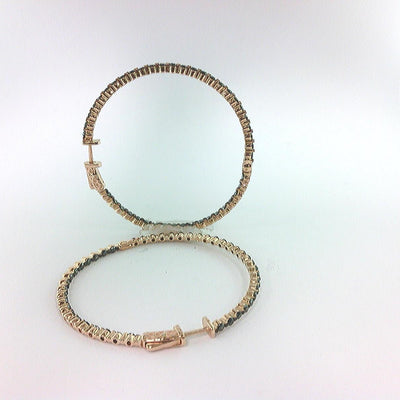 18K Rose Gold Black Diamond Earrings - Tapper's Jewelry 