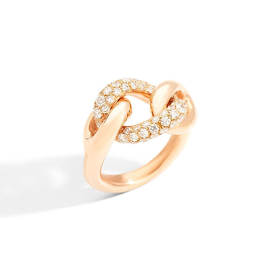 18K ROSE GOLD CATENE DIAMOND RING - Tapper's Jewelry 