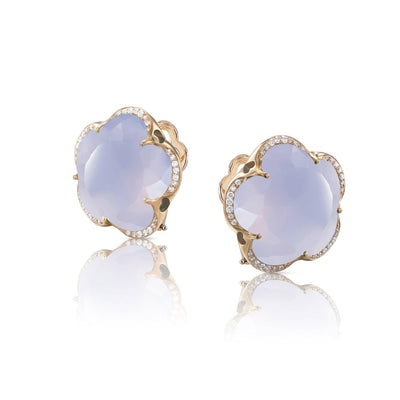 18K Rose Gold Chaldedony Earrings - Tapper's Jewelry 