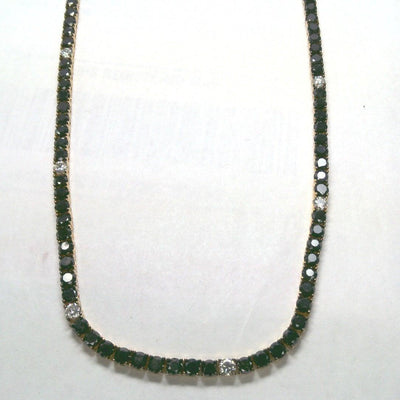 18K Rose Gold Diamond and Black Diamond  Necklace - Tapper's Jewelry 