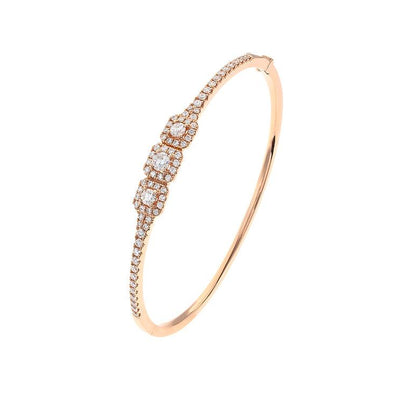 18K Rose Gold Diamond and Diamond  Bracelet - Tapper's Jewelry 
