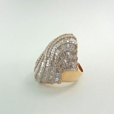 18K Rose Gold Diamond and Diamond  Ring
