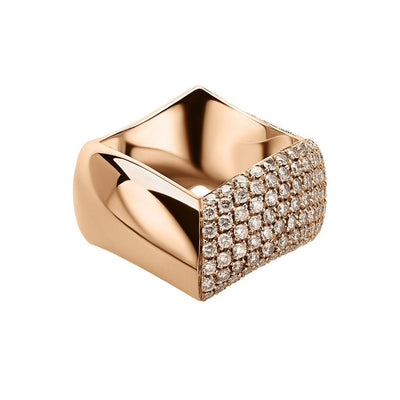 18K Rose Gold Diamond and Diamond  Ring - Tapper's Jewelry 