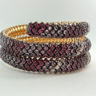 18K Rose Gold Diamond and Sapphire  Bracelet - Tapper's Jewelry 