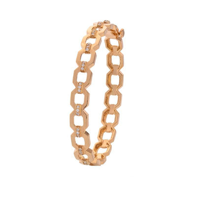 18K ROSE GOLD DIAMOND BRACELET - Tapper's Jewelry 