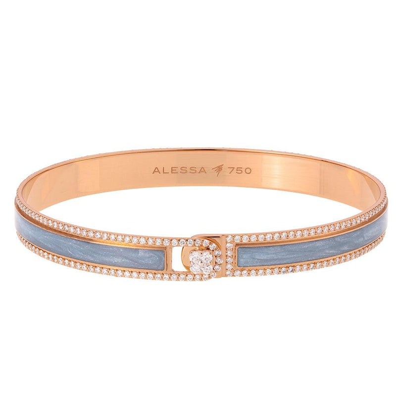 18K Rose Gold Sprinkles Diamond Bangle Bracelet