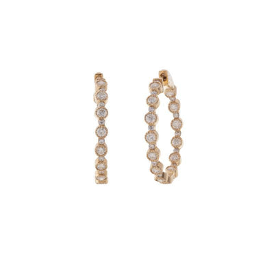 18K Rose Gold Diamond Earrings - Tapper's Jewelry 