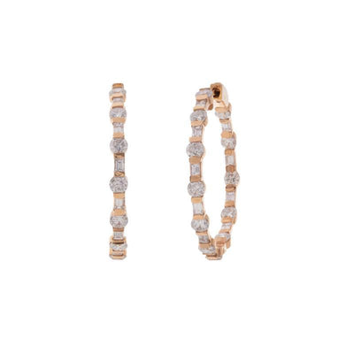 18K Rose Gold Diamond Earrings - Tapper's Jewelry 