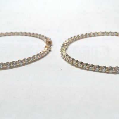 18K Rose Gold Diamond Earrings