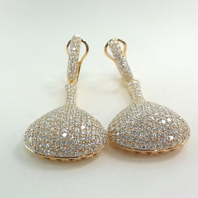 18K Rose Gold Diamond Earrings - Tapper's Jewelry 