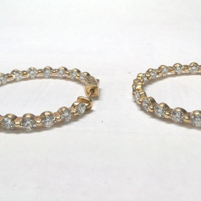 18K Rose Gold Diamond Earrings - Tapper's Jewelry 
