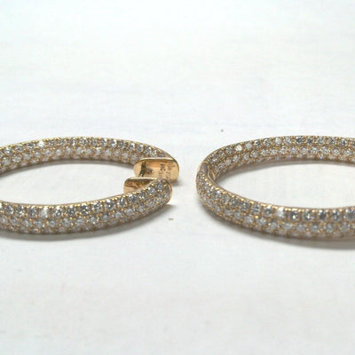 18K Rose Gold Diamond Earrings - Tapper's Jewelry 