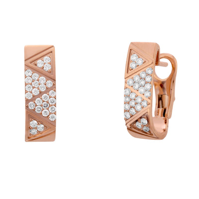 18K Rose Gold Diamond Earrings - Tapper's Jewelry 