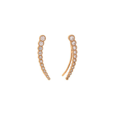 18K ROSE GOLD DIAMOND EARRINGS - Tapper's Jewelry 