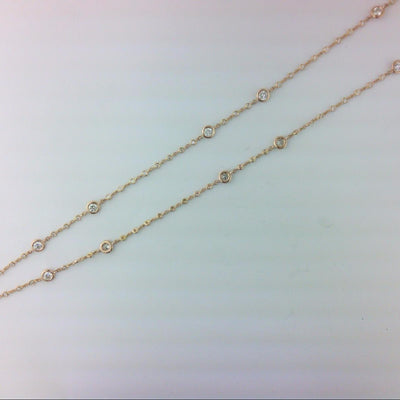 18K Rose Gold Diamond Necklace - Tapper's Jewelry 
