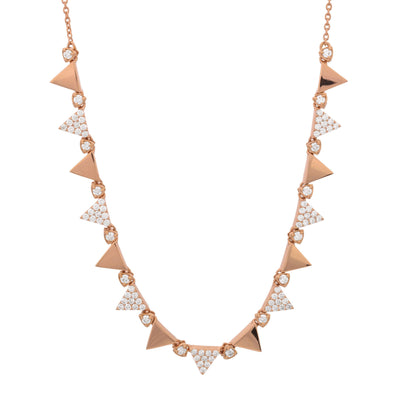 18K Rose Gold Diamond Necklace - Tapper's Jewelry 