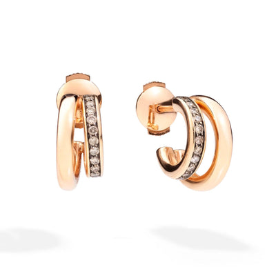 18K ROSE GOLD ICONICA DIAMOND EARRINGS
