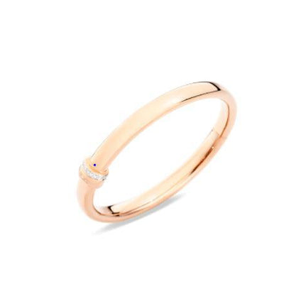18K ROSE GOLD ICONICA SLENDER ICONICA BANGLE WITH PAVE DIAMONDS - Tapper's Jewelry 