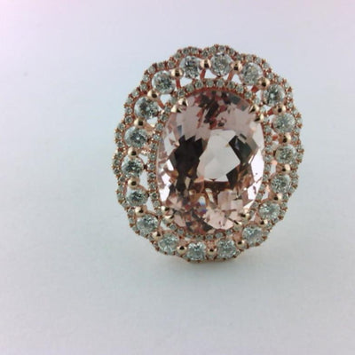 18K Rose Gold Morganite Ring - Tapper's Jewelry 