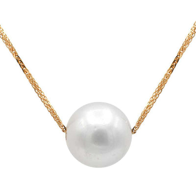 18K ROSE GOLD PEARL SLIDE NECKPACE - Tapper's Jewelry 