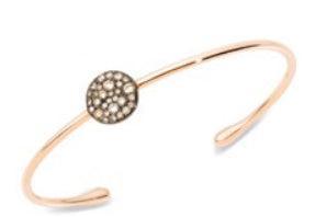 18K ROSE GOLD SABBIA BROWN DIAMOND CLUSTER BANGLE - Tapper's Jewelry 