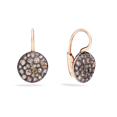 18K ROSE GOLD SABBIA DIAMOND DROP EARRINGS - Tapper's Jewelry 