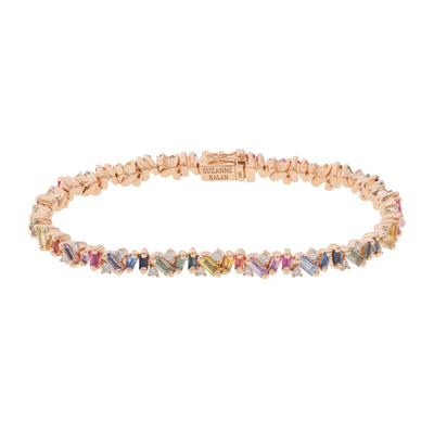 18K ROSE GOLD SAPPHIRE AND DIAMOND BRACELET - Tapper's Jewelry 