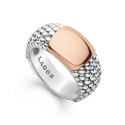 18K Sterling Silver/Rose Gold Ring - Tapper's Jewelry 