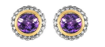 18K Sterling Silver/Yellow Amethyst Earrings - Tapper's Jewelry 