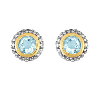 18K Sterling Silver/Yellow Aquamarine Earrings - Tapper's Jewelry 