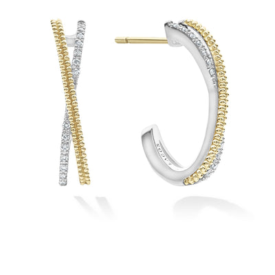18K Sterling Silver/Yellow Diamond Earrings - Tapper's Jewelry 