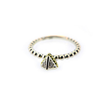 18K Sterling Silver/Yellow Diamond Ring - Tapper's Jewelry 