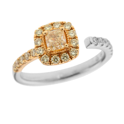 18K Two-Tone Diamond and Diamond  and Diamond Ring - Tapper's Jewelry 