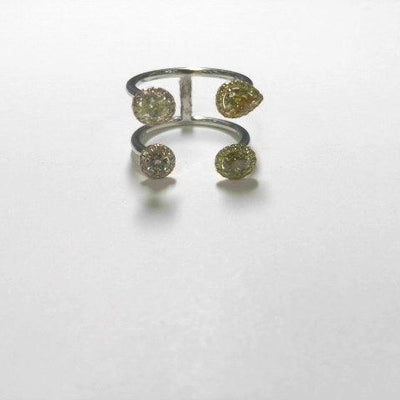 18K Two-Tone Diamond and Diamond  Ring - Tapper's Jewelry 