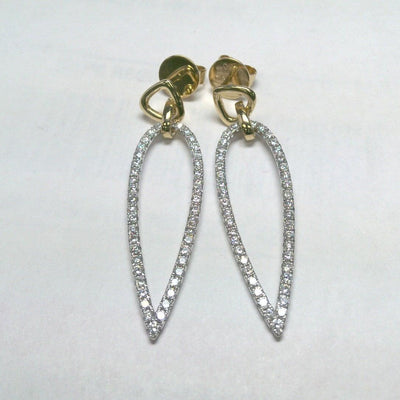 18K Two-Tone Diamond Earrings