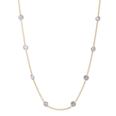 18K Two-Tone Diamond Necklace