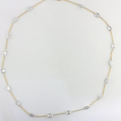 18K Two-Tone Diamond Necklace - Tapper's Jewelry 