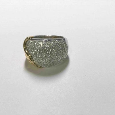 18K Two-Tone Diamond Ring - Tapper's Jewelry 
