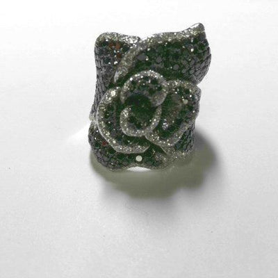 18K White Gold Black Diamond and Diamond  Ring - Tapper's Jewelry 