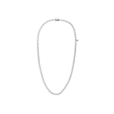 18K White Gold Cultured Pearl Necklace