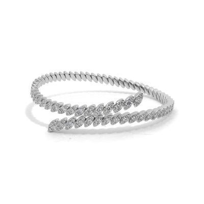 18K White Gold Diamond and Diamond  and Diamond Bracelet - Tapper's Jewelry 