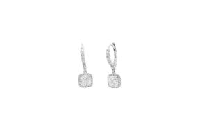 18K White Gold Diamond and Diamond  and Diamond Earrings - Tapper's Jewelry 