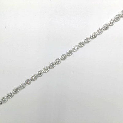 18K White Gold Diamond and Diamond  Bracelet - Tapper's Jewelry 