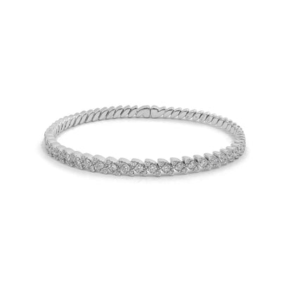 18K White Gold Diamond and Diamond  Bracelet - Tapper's Jewelry 