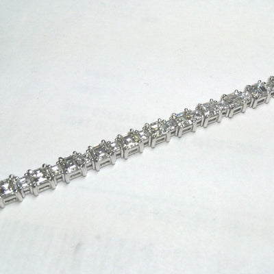18K White Gold Diamond and Diamond  Bracelet - Tapper's Jewelry 