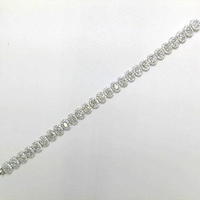 18K White Gold Diamond and Diamond  Bracelet