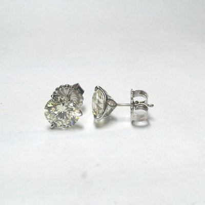 18K White Gold Diamond and Diamond  Earrings
