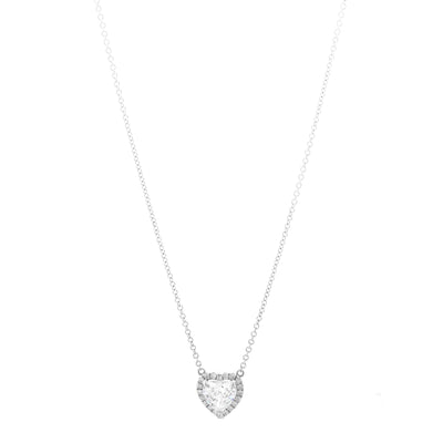 18K White Gold Diamond and Diamond  Necklace - Tapper's Jewelry 
