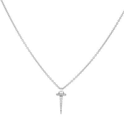 18K White Gold Diamond and Diamond  Necklace - Tapper's Jewelry 