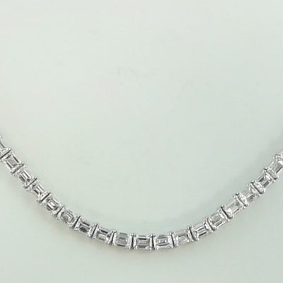 18K White Gold Diamond and Diamond  Necklace - Tapper's Jewelry 